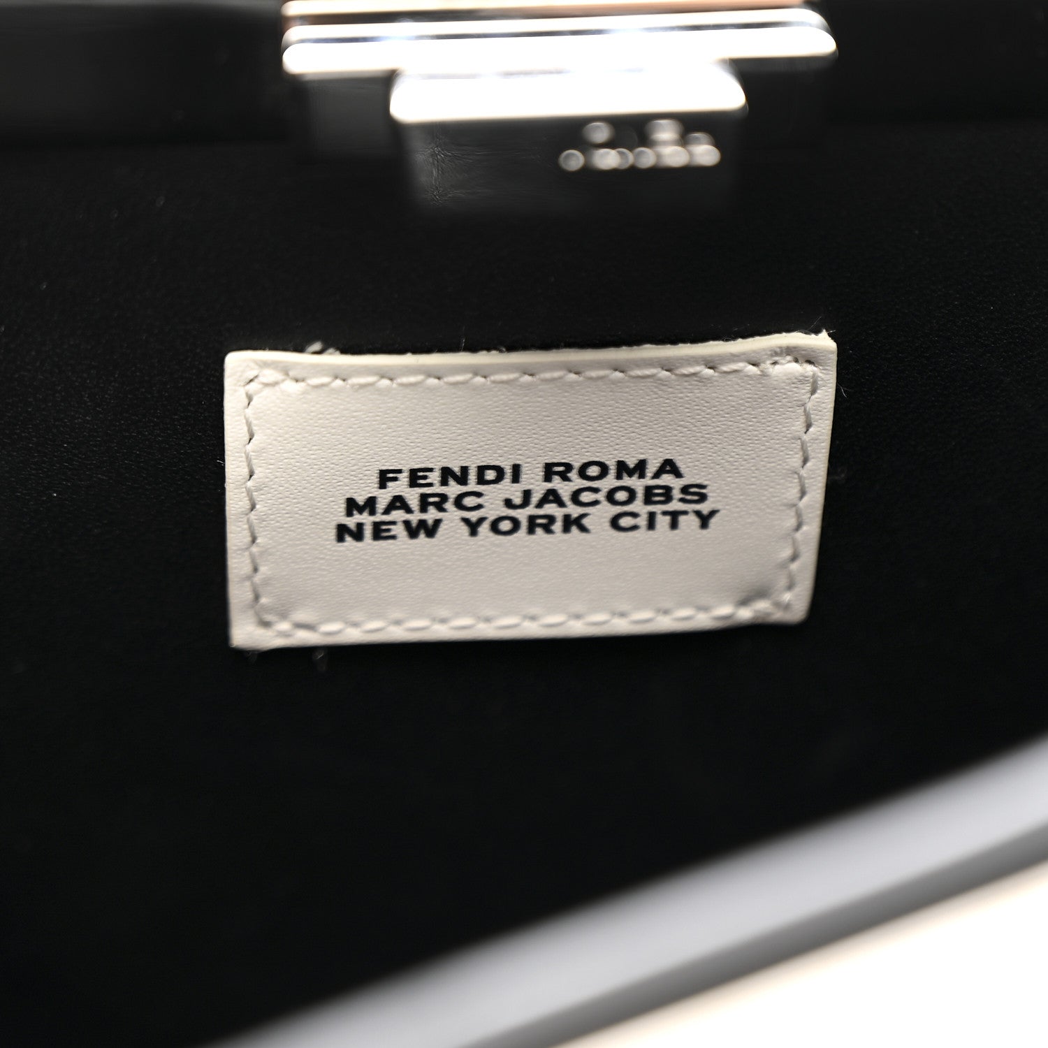 Fendi X MARC JACOBS Vitello Seta Shiny Nappa Medium Peekaboo I SEE U Satchel Black 8 of 11