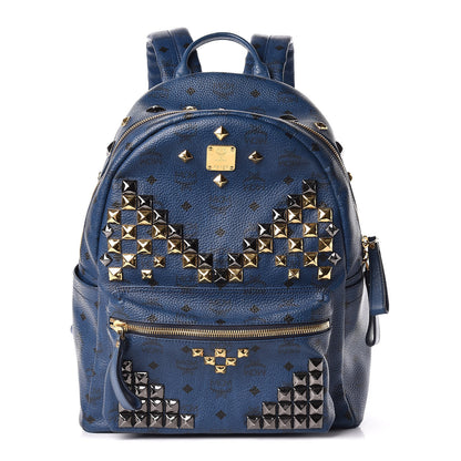 MCM Visetos Studded Medium Stark M Backpack Blue 1 of 18