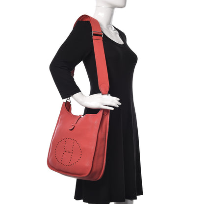 Hermes Taurillon Clemence Evelyne III GM Bougainvillea 2 of 12