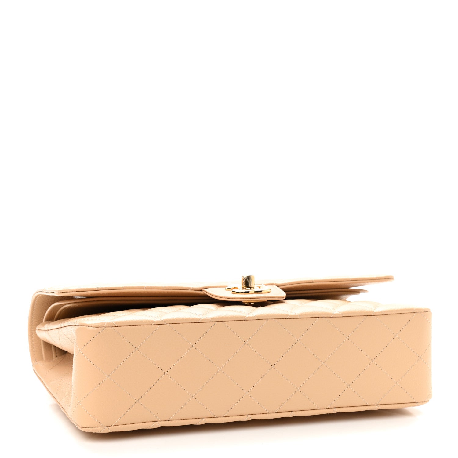 Chanel Caviar Quilted Medium Double Flap Beige 4 of 9