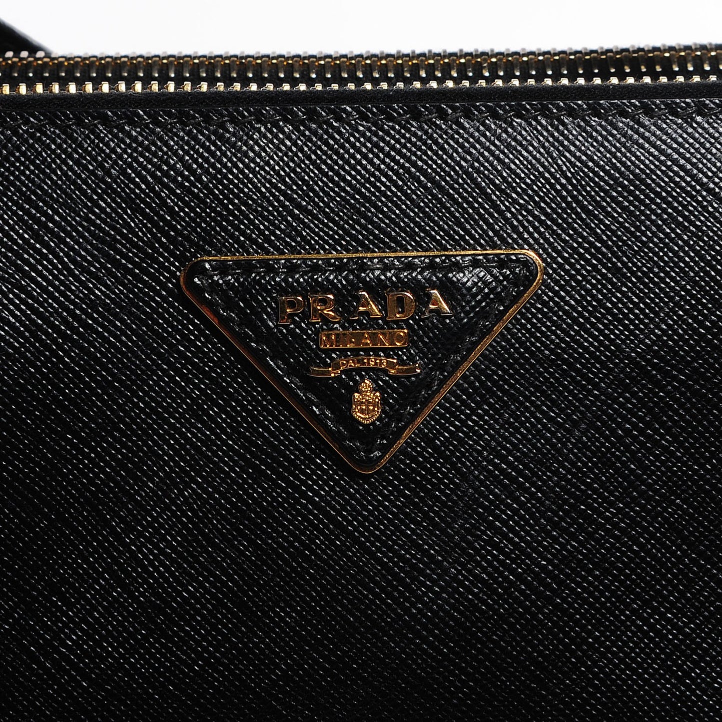 Saffiano Lux Galleria Front Pocket Tote Black