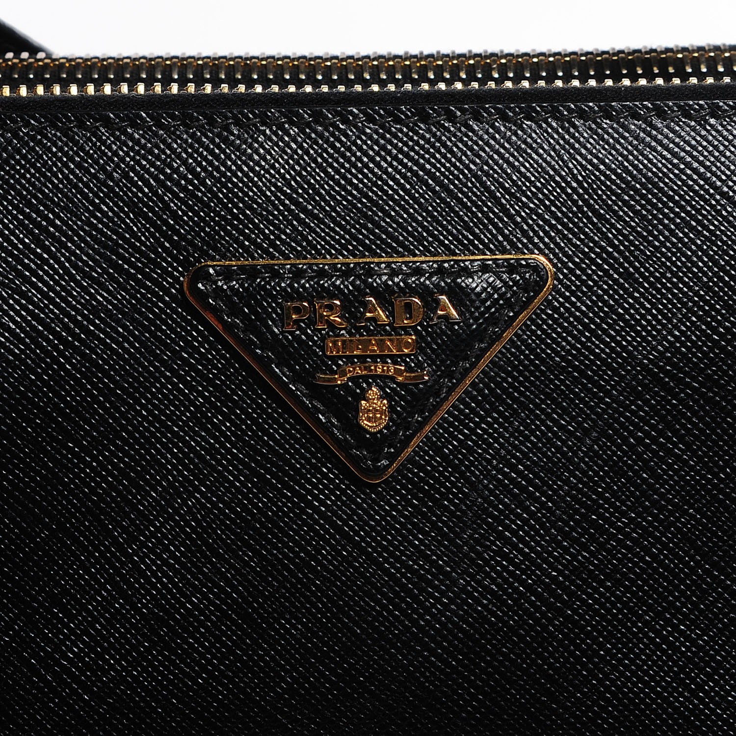 Prada Saffiano Lux Galleria Front Pocket Tote Black 6 of 10