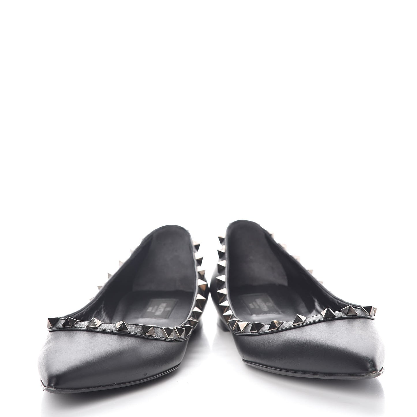 Nappa Rockstud Ballerina Flats 37 Black