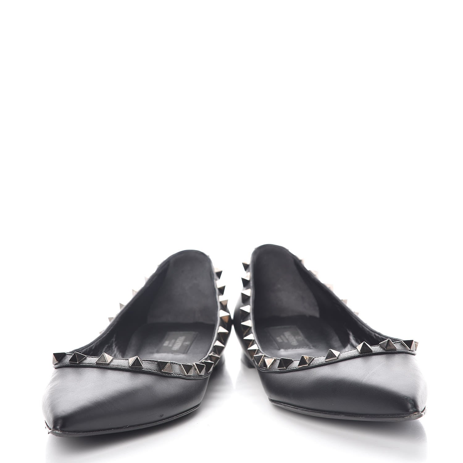 Valentino Garavani Nappa Rockstud Ballerina Flats 37 Black 6 of 9