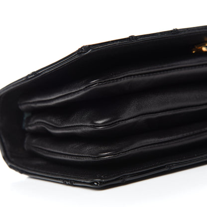Saint Laurent Patent Diamond Quilted Monogram Angie Chain Bag Black 6 of 10
