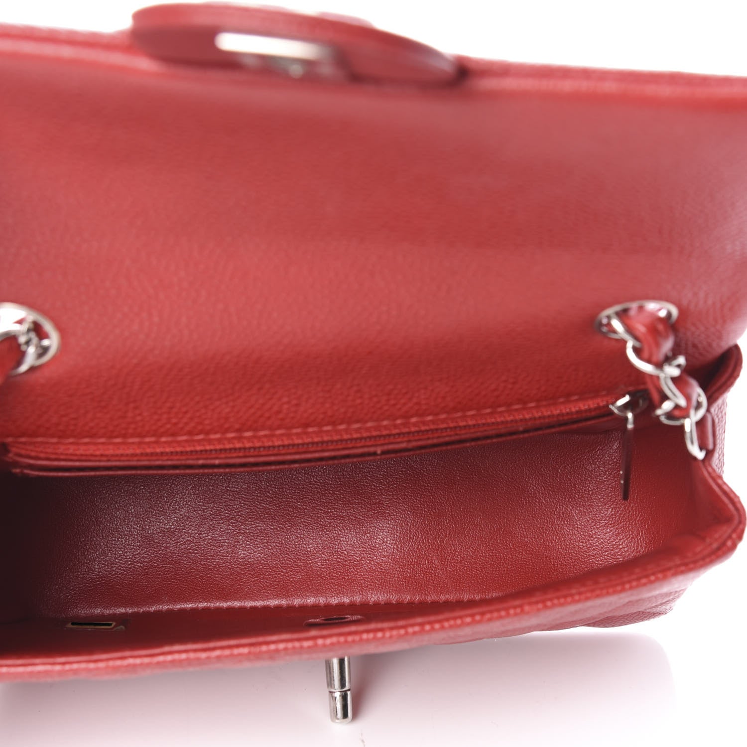 Chanel Caviar Quilted Mini Rectangular Flap Red 6 of 11
