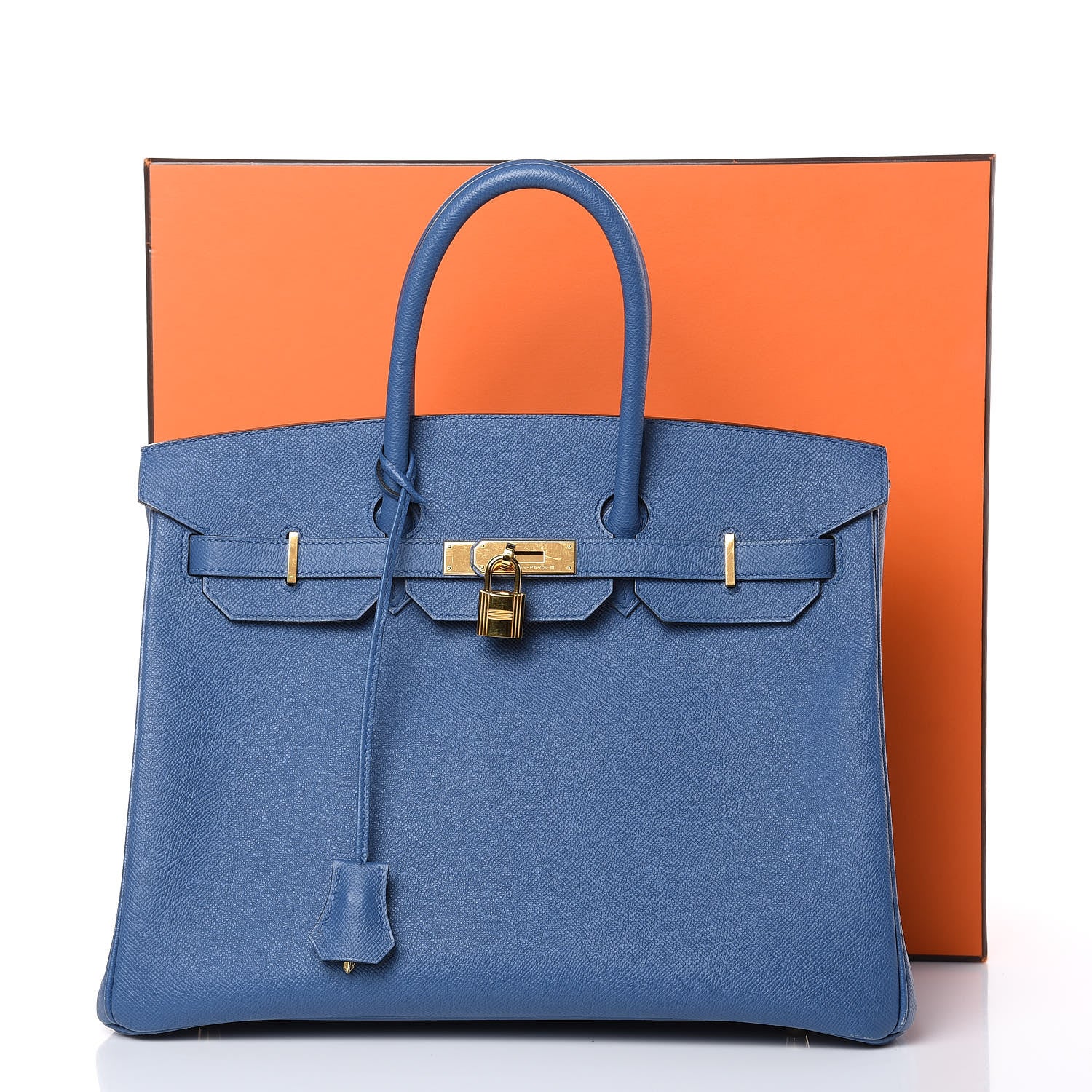 Hermes Epsom Birkin 35 Bleu Agate 34 of 34