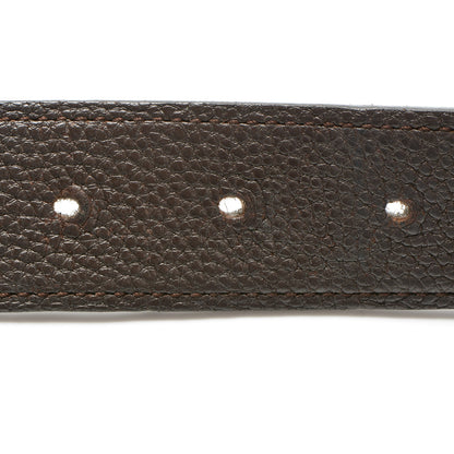Hermes Box Togo 32mm H Belt 80 Black Chocolate 5 of 21