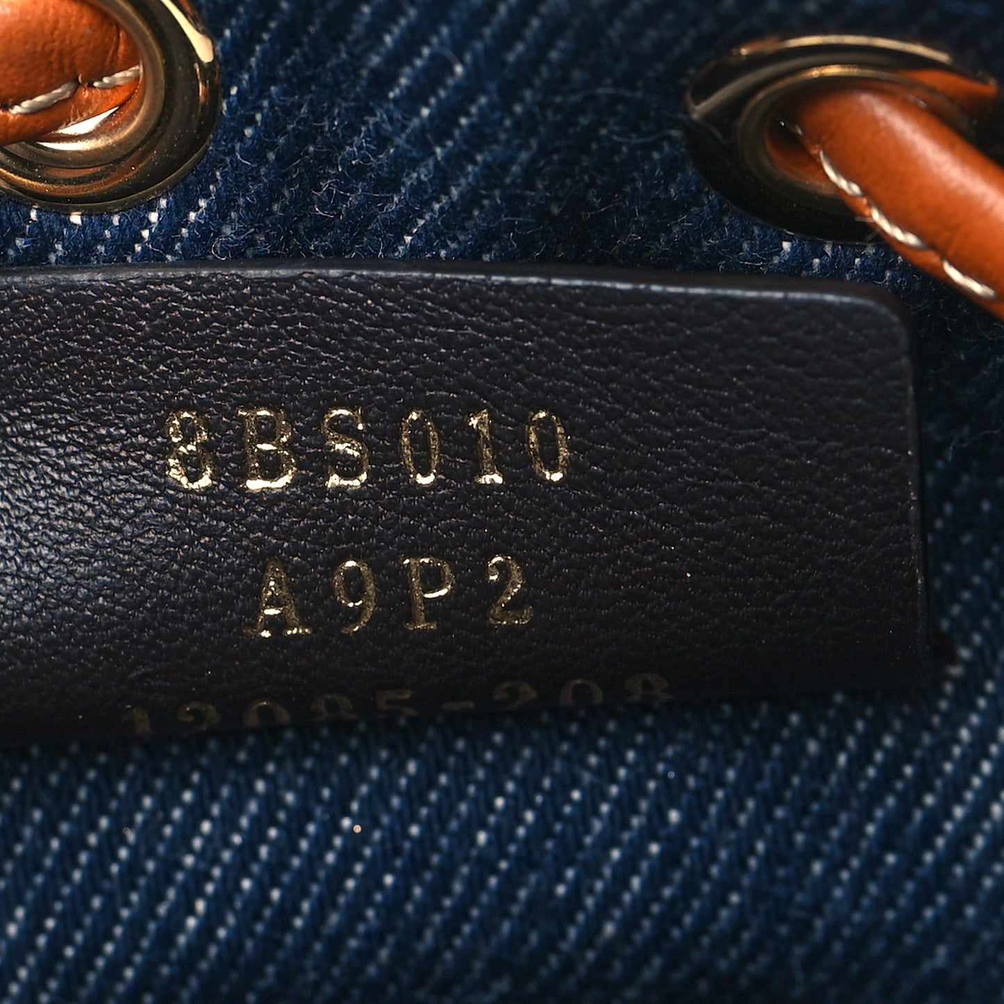 Denim Vitello King F is Fendi FF Embroidered Mini Mon Tresor Bucket Bag Blue Cuoio