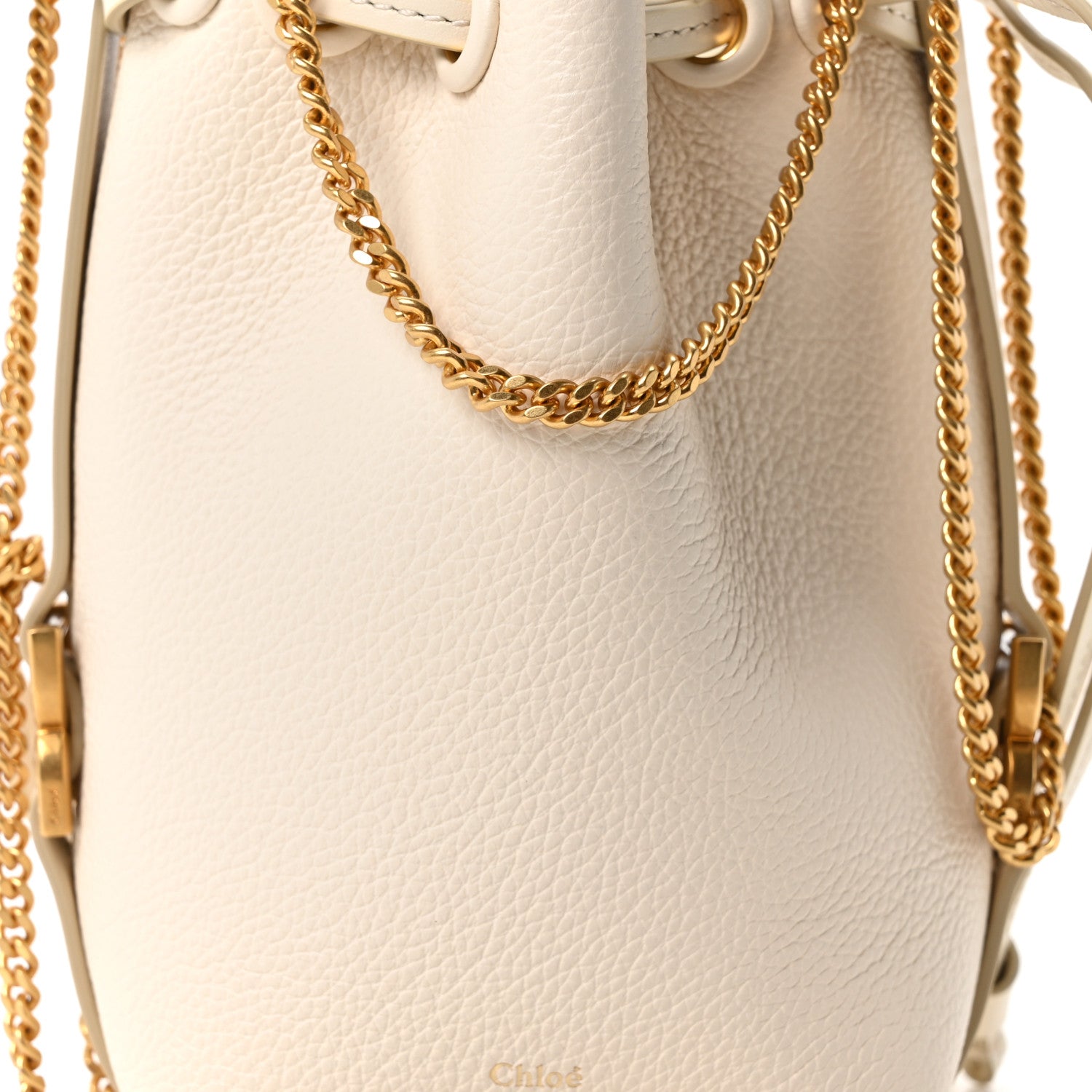 Chloe Grained Calfskin Micro Marcie Bucket Bag Misty Ivory 15 of 19