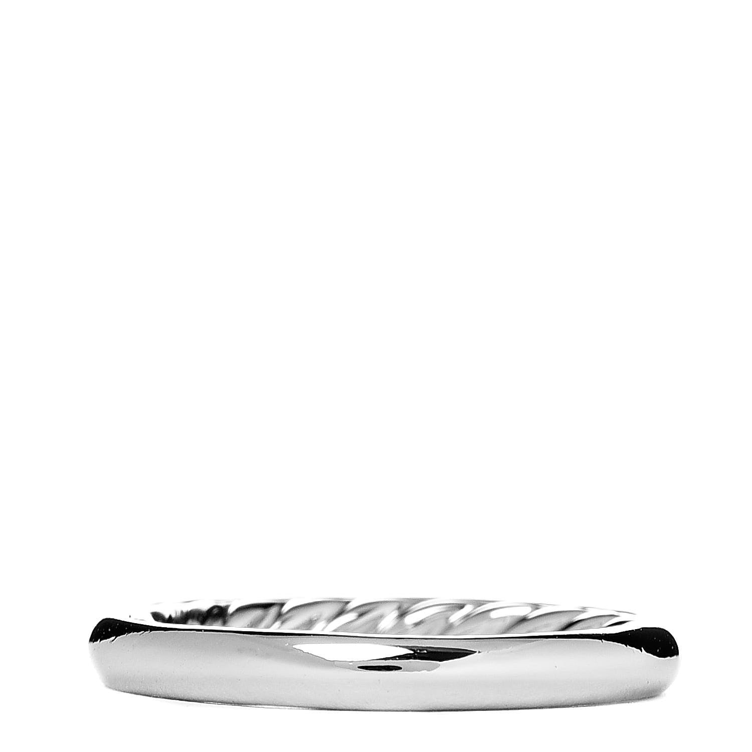 David Yurman Platinum 2.5mm Eden Smooth Wedding Band Ring 45 3.25 3 of 4