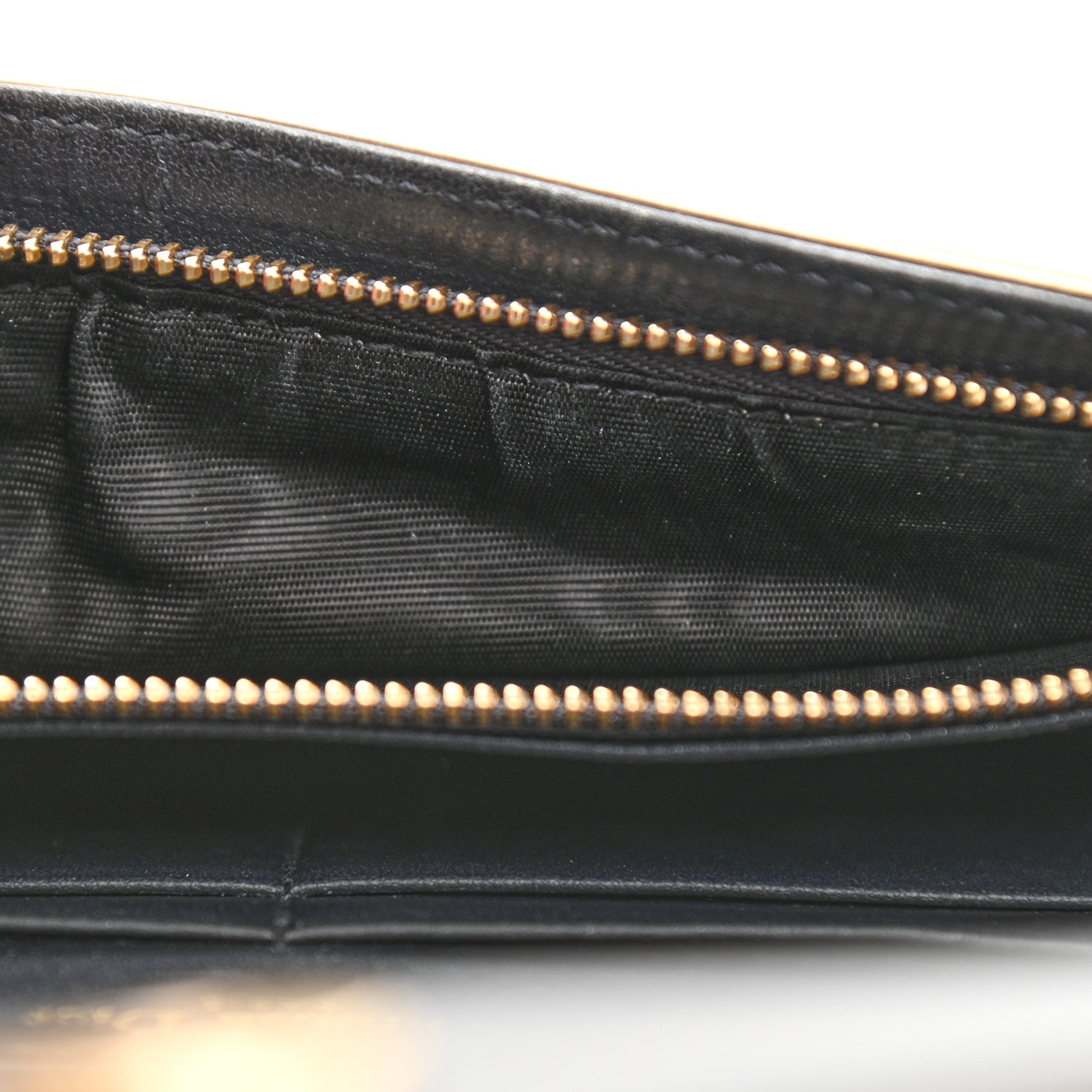 Christian Dior Metallic Patent Micro-Cannage Diorama Wallet on Chain Pouch Gold 8 of 9