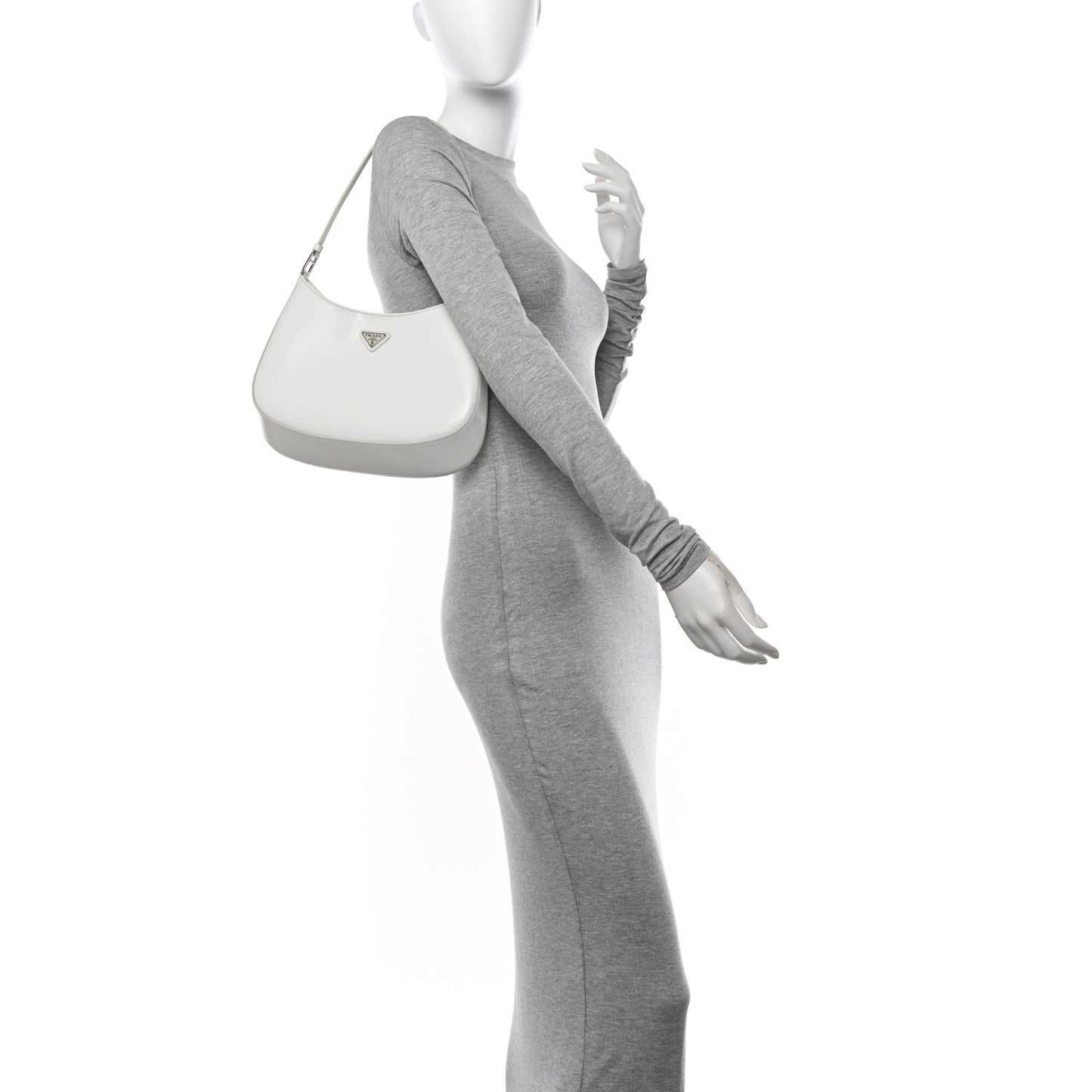 Spazzolato Cleo Shoulder Bag White