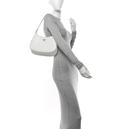 Prada Spazzolato Cleo Shoulder Bag White 2 of 10