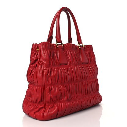 Prada Nappa Gaufre Tote Fuoco 3 of 14