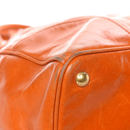 Prada Vitello Shine Top Handle Tote Papaya 8 of 16