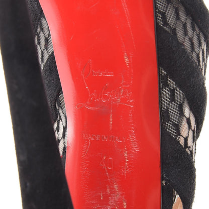 Christian Louboutin Veau Velours Lace Voilette Guizi 160 Pumps 40 Black 8 of 11