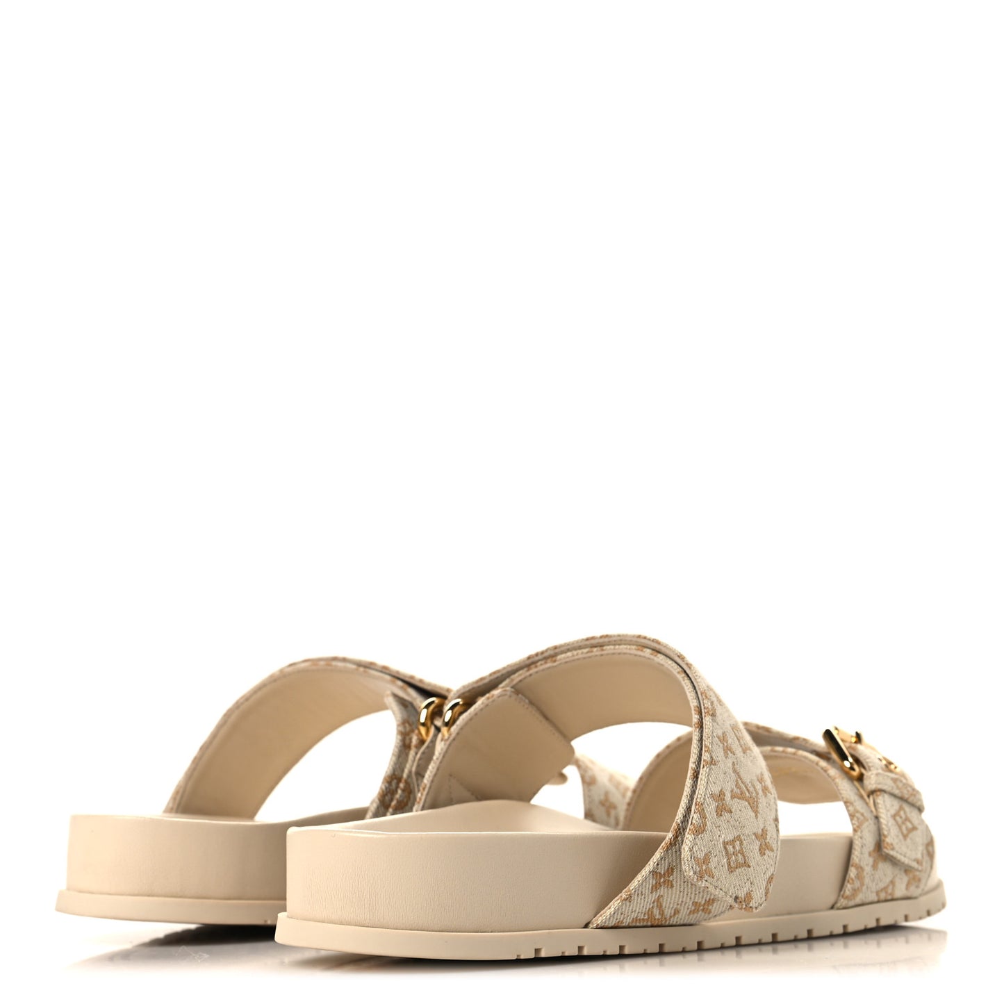Monogram Lurex Bom Dia Flat Comfort Mules 40 Beige