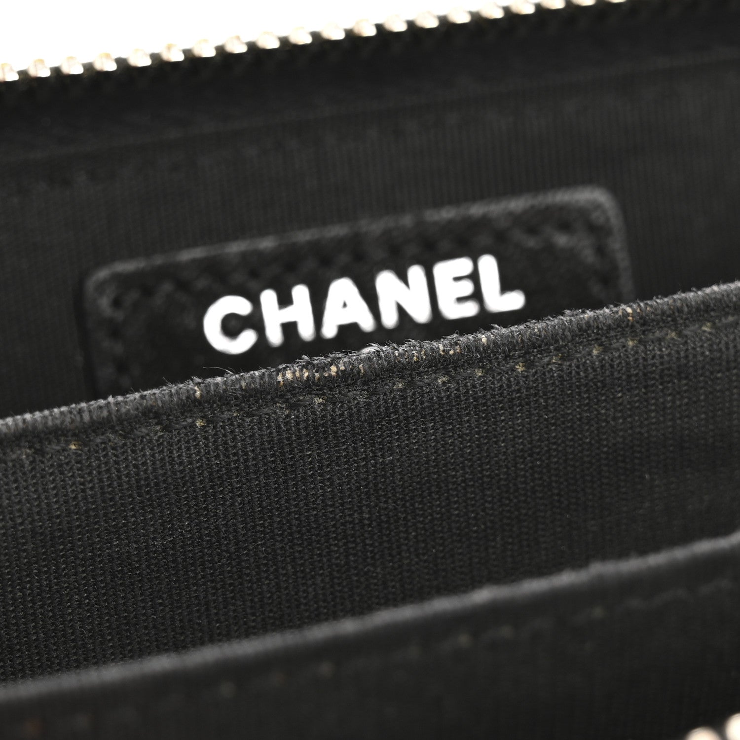Chanel Calfskin Floral Embossed Zipped Coin Purse Black 8 of 13