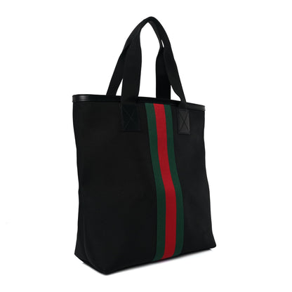 Gucci Techno Canvas Web Vertical Tote Black 2 of 8