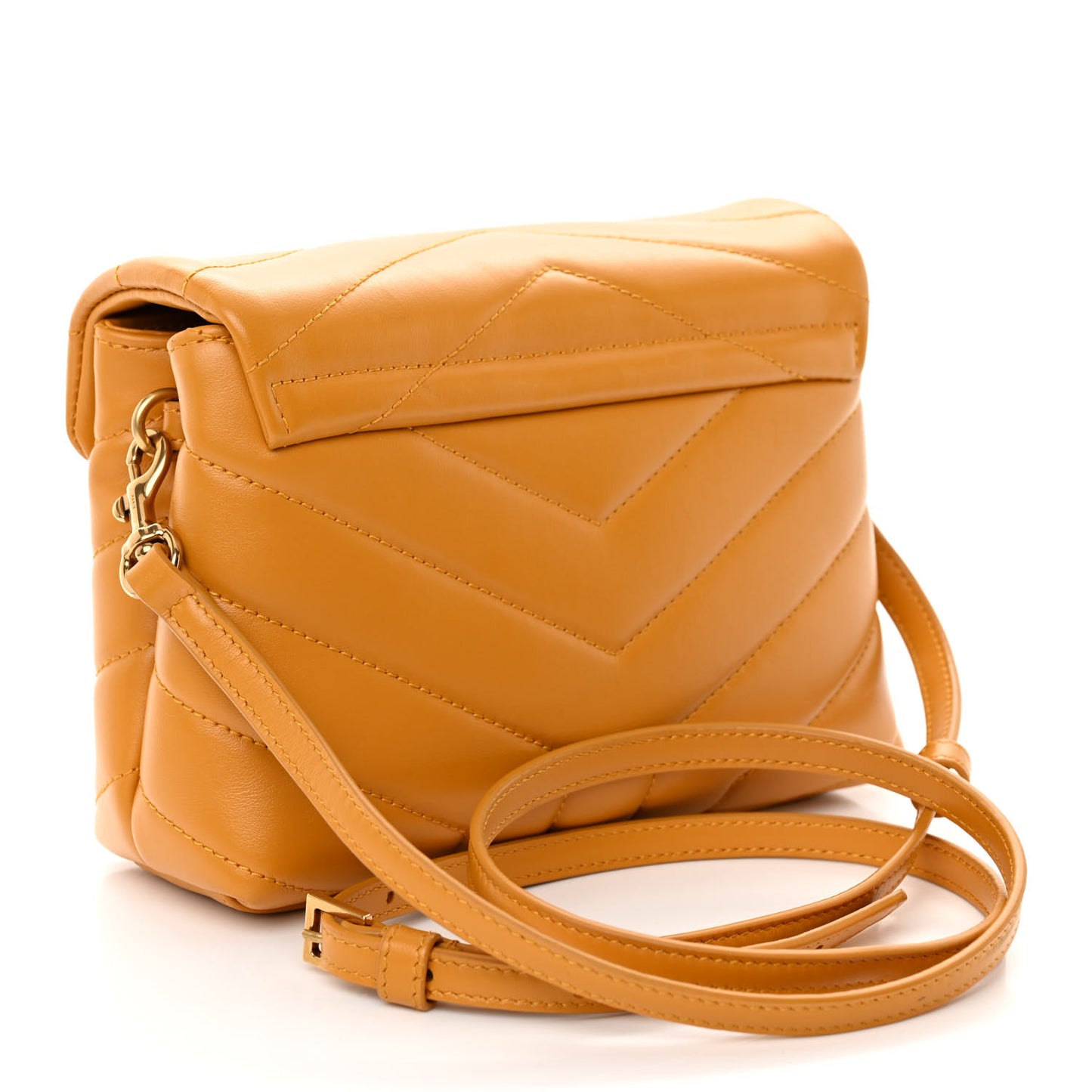 Calfskin Y Quilted Monogram Toy Loulou Crossbody Bag Cheddar