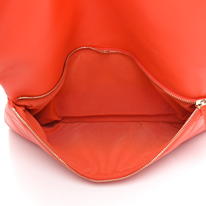 Chanel Lambskin Quilted Greek Clutch Red 6 of 9