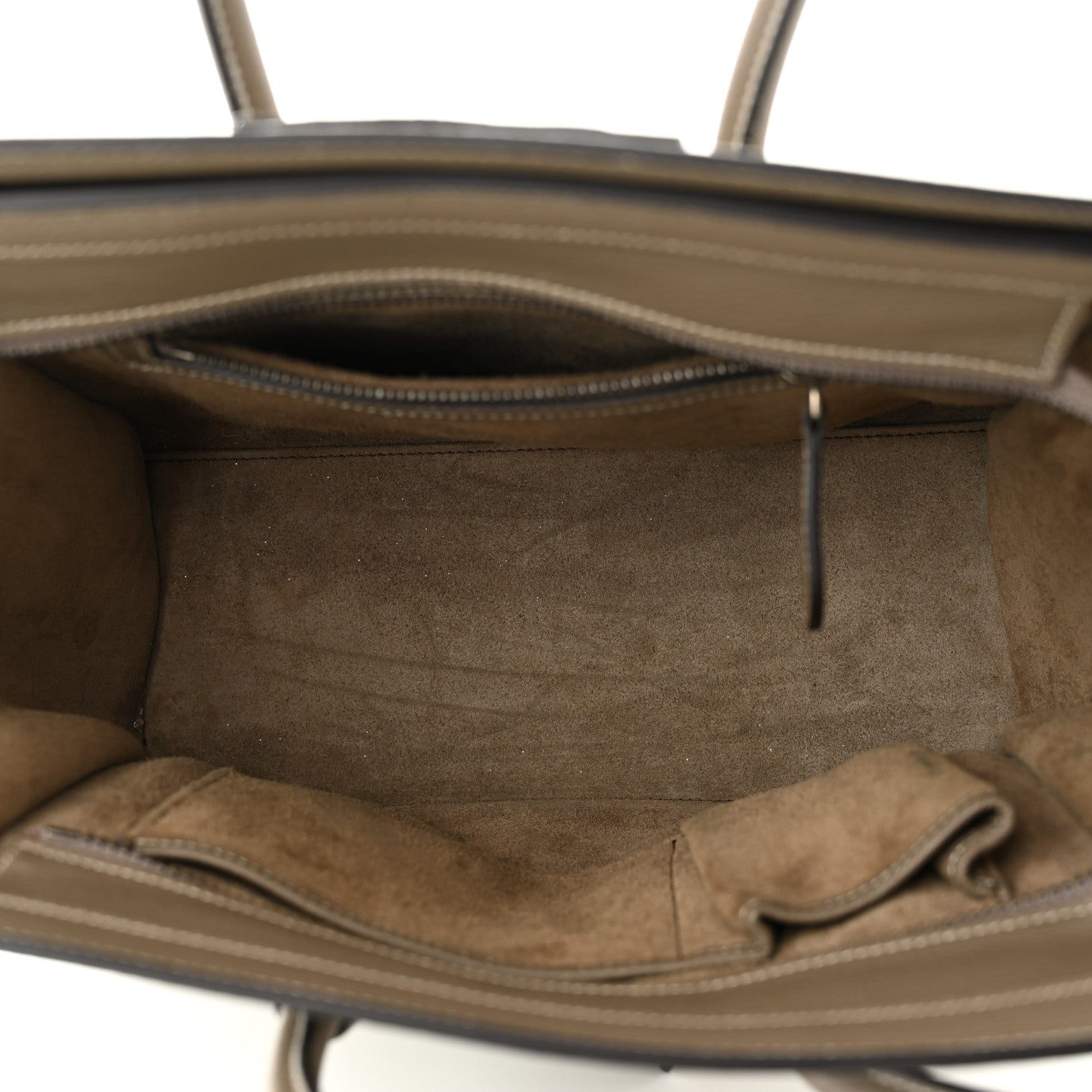 Celine Drummed Calfskin Micro Luggage Souris 5 of 15