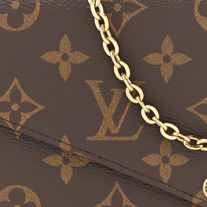 Louis Vuitton Monogram Pochette Felicie Chain Wallet Fuchsia 10 of 15
