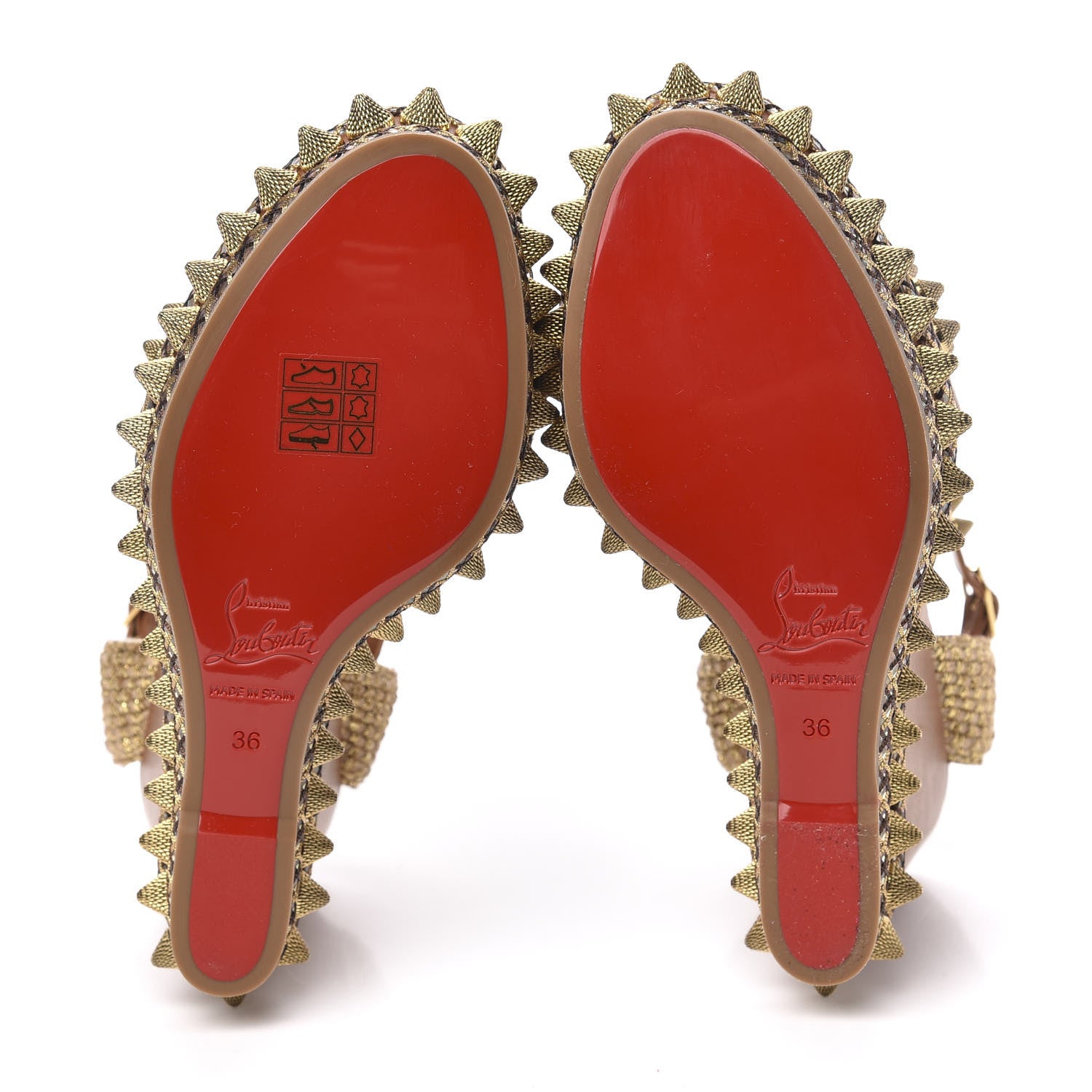 Christian Louboutin Calfskin Cordorella 110 Wedge Sandals 36 Version Cuoio 5 of 7