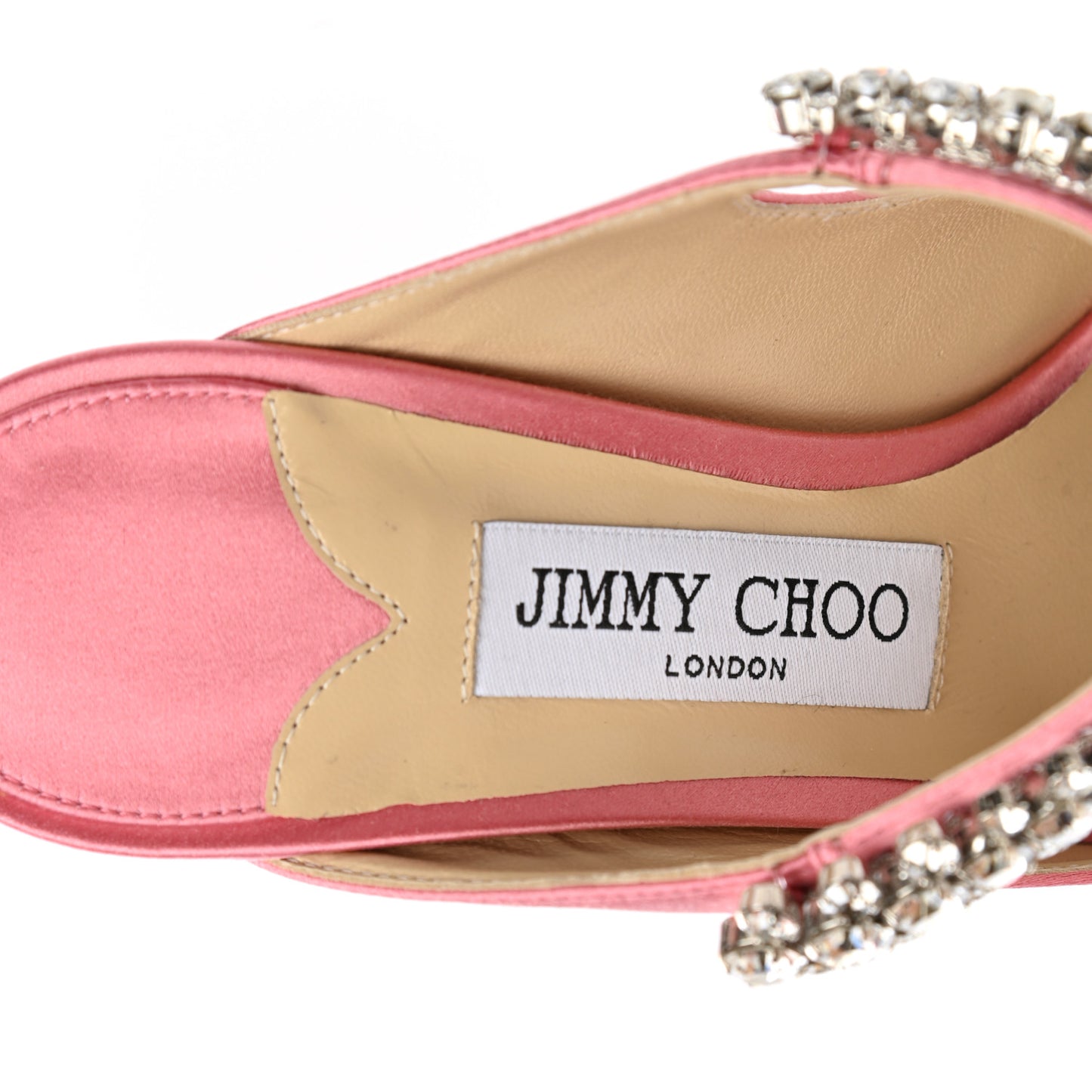 Satin Crystal Bing 100 Pumps 37 Rose
