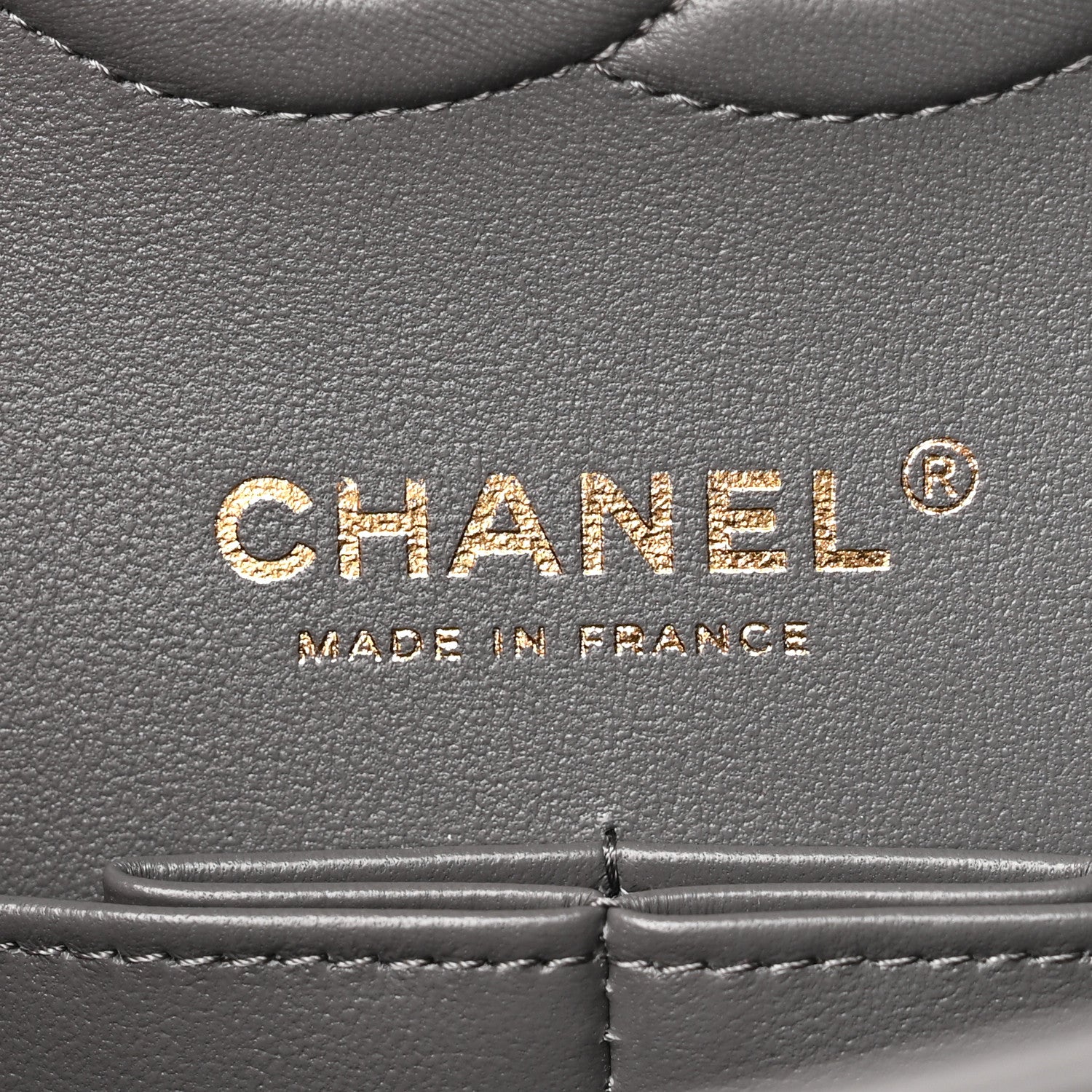 Chanel Lambskin Quilted Medium Double Flap Dark Grey 5 of 9