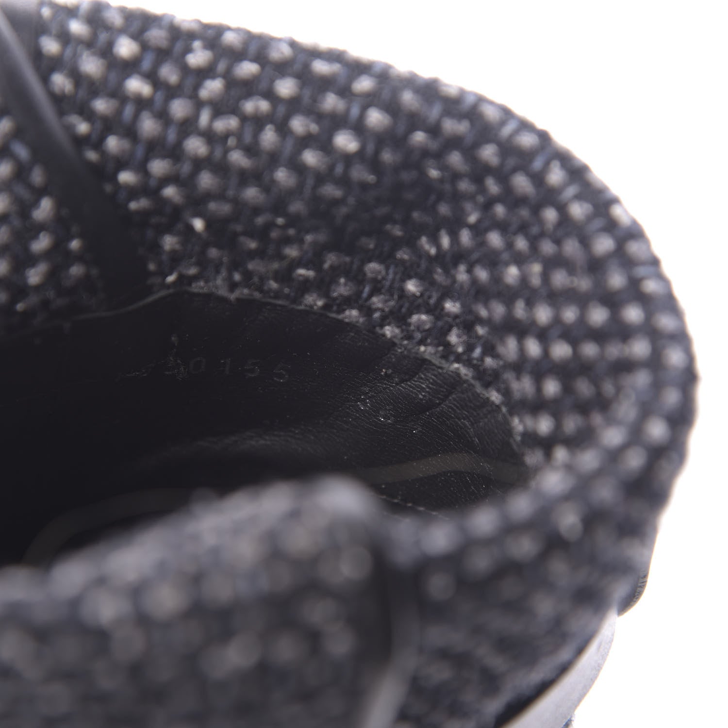 Chanel Tweed Calfskin CC Short Boots 36.5 Grey Navy Black 8 of 8