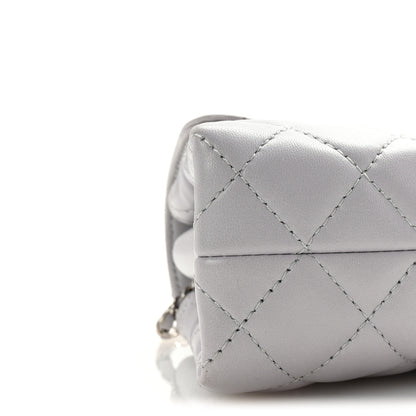 Chanel Lambskin Quilted By 4 Flap Crossbody Grey 9 of 10