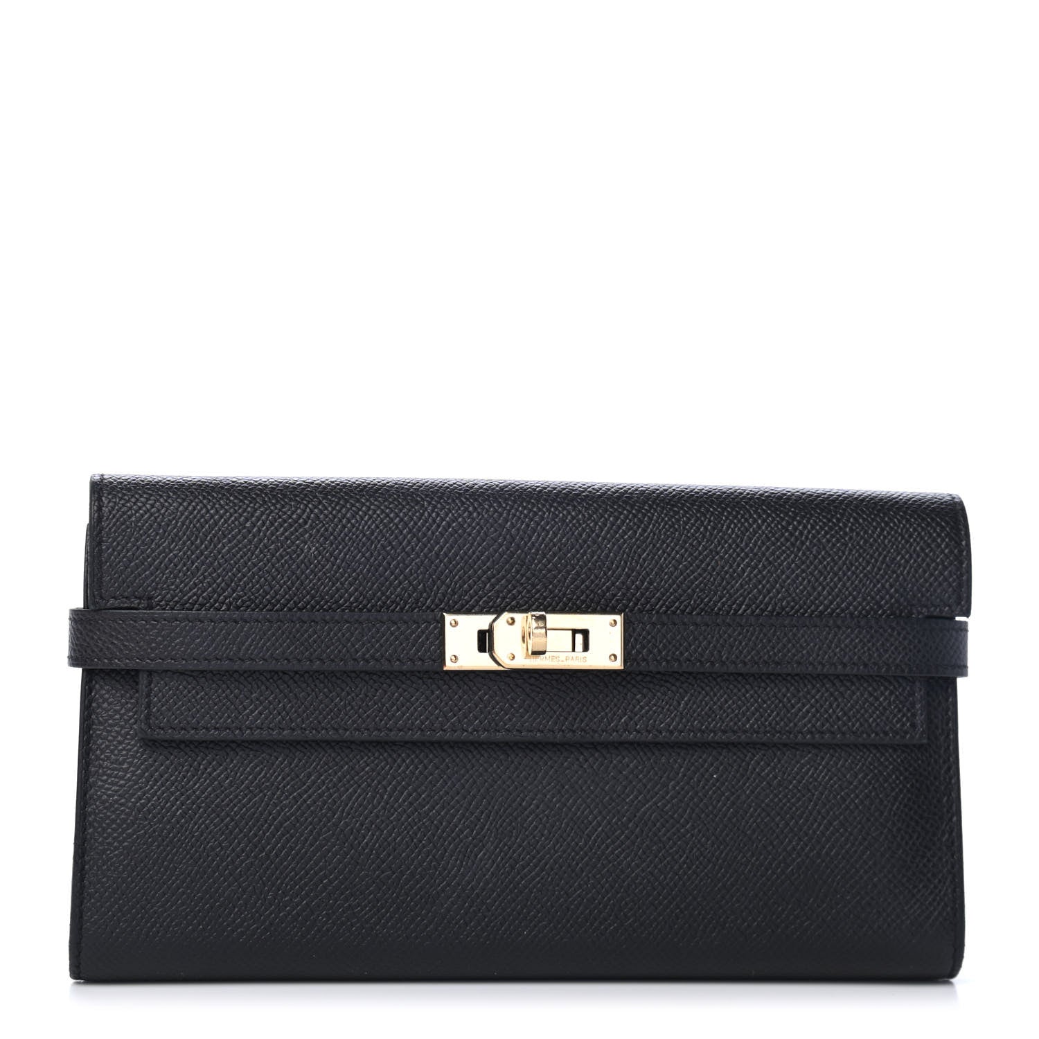 Hermes Epsom Kelly Longue Wallet Black 1 of 4