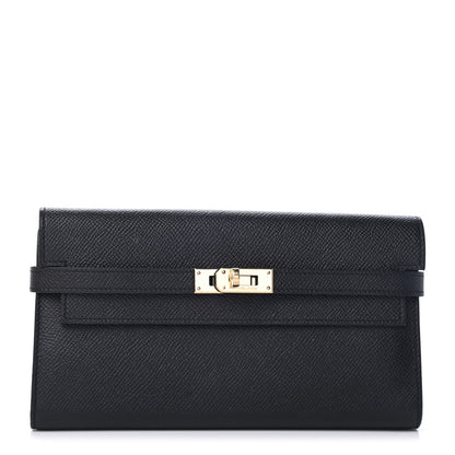 Hermes Epsom Kelly Longue Wallet Black 1 of 4
