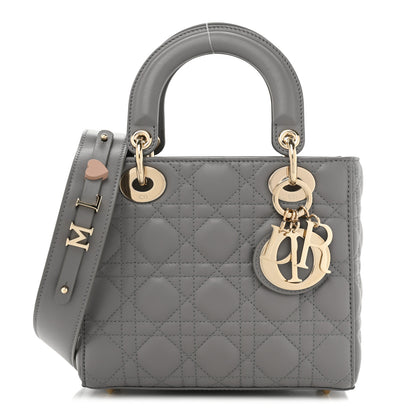 Christian Dior Lambskin Cannage Small My ABCDior Lady Dior Grey 1 of 9
