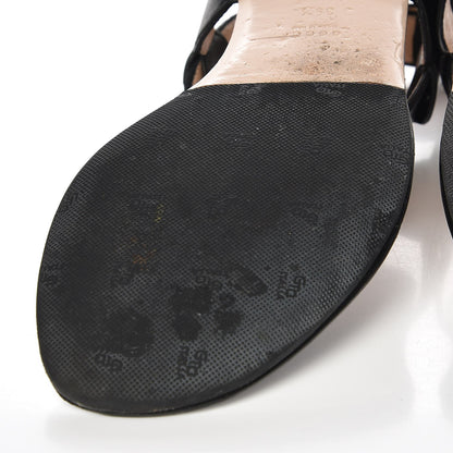 Gucci Nappa Willow Pearl Thong Sandals 39.5 Black 10 of 16