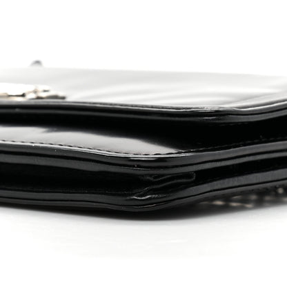 Chanel Glazed Calfskin Boy Wallet On Chain WOC Black 11 of 16