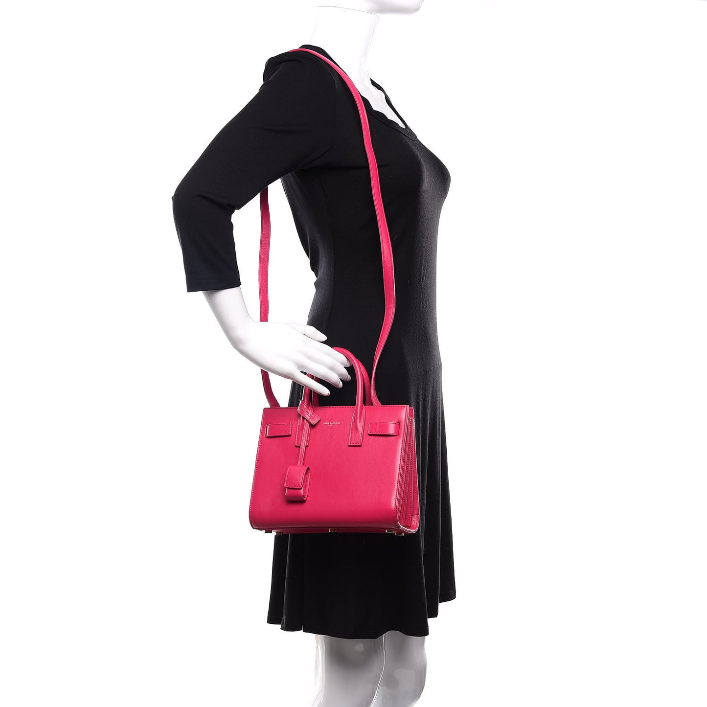 Calfskin Nano Sac De Jour Bubblegum