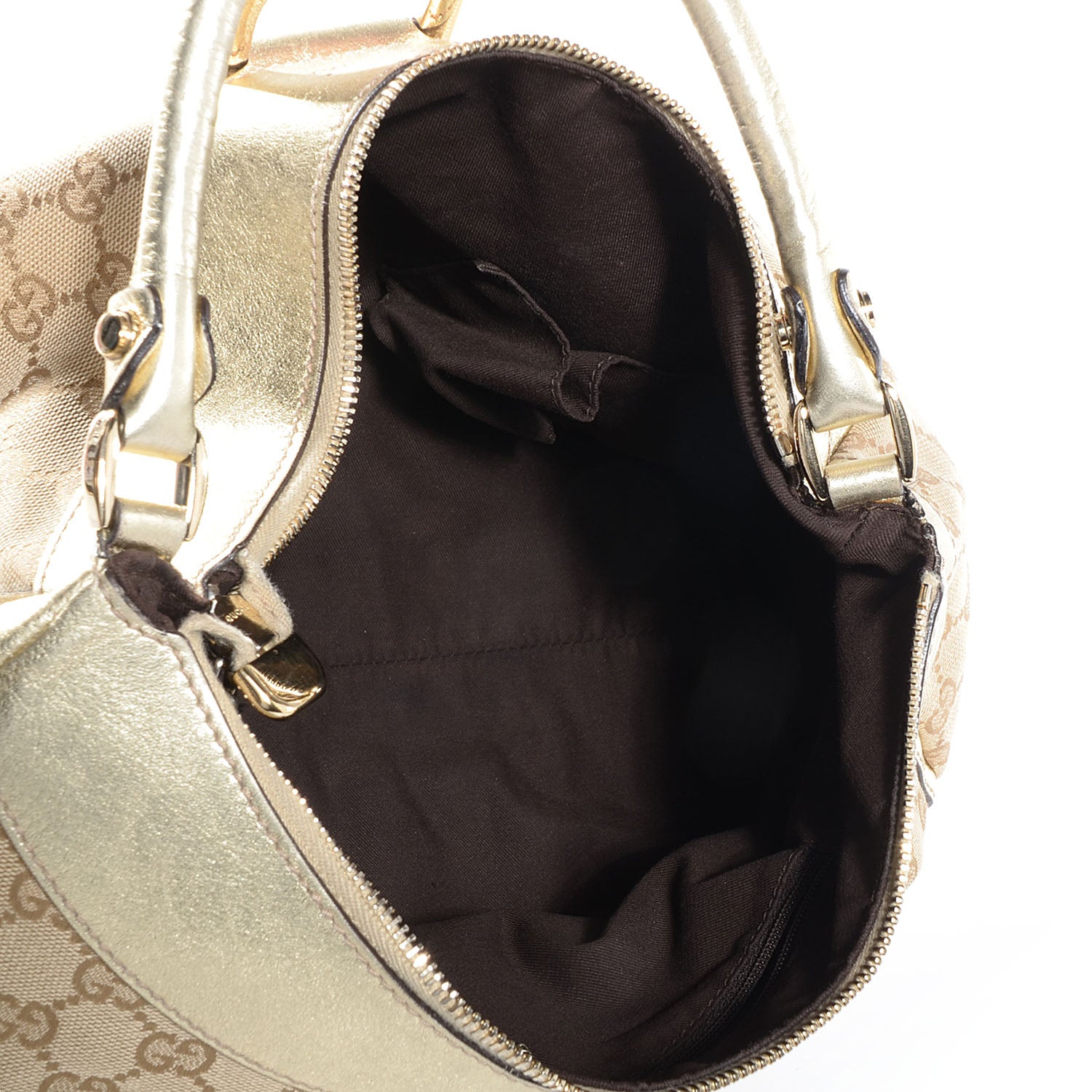Gucci Monogram D Gold Large Hobo 5 of 9