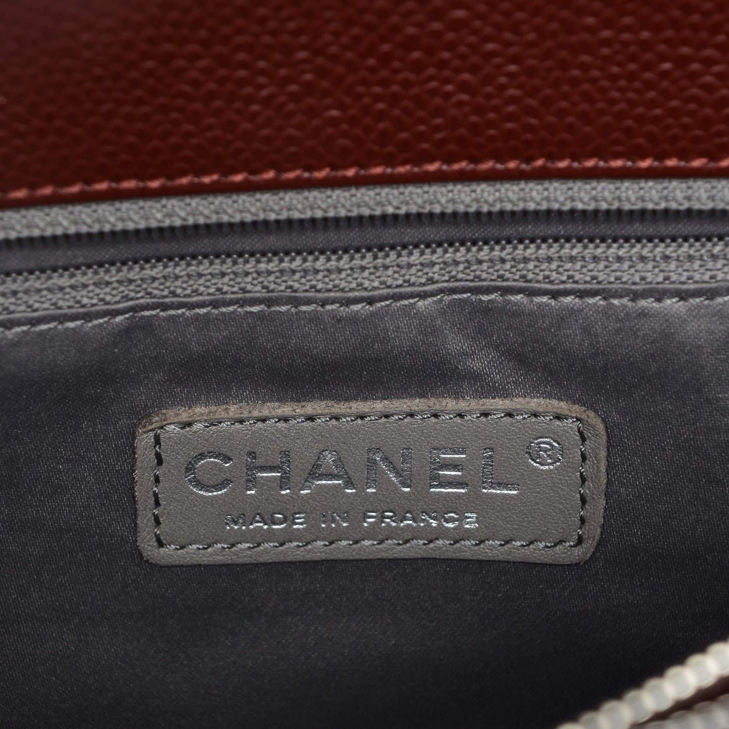 Caviar Quilted Grand Shopping Tote GST Dark Burgundy