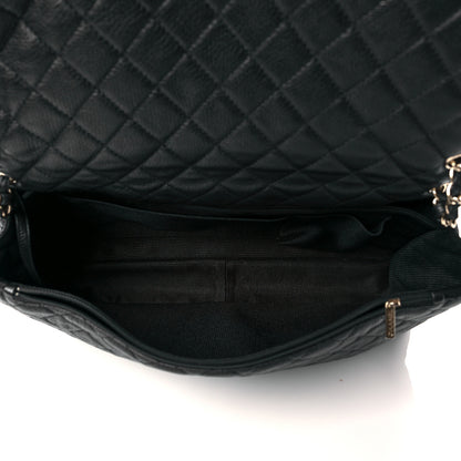 Chanel Calfskin Quilted XXL Travel Flap Bag Black 4 of 9