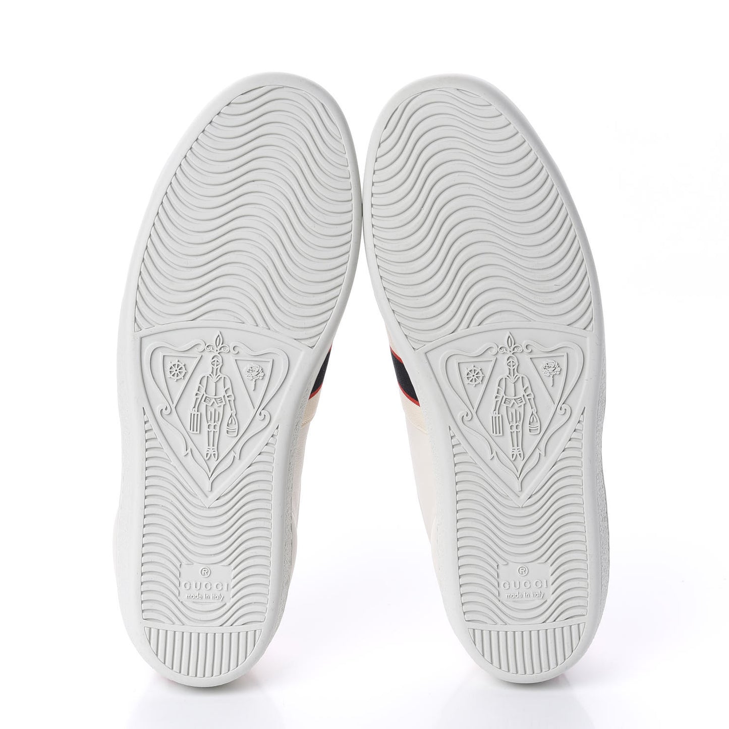Calfskin Stripe Womens New Ace Sneakers 39 New Mystic White Ecru Red Flame