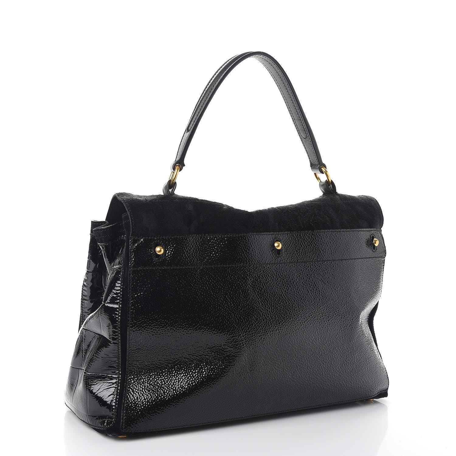 Saint Laurent Pony Hair Patent Large Muse Two Black 3 of 8