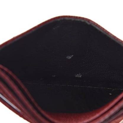 Saint Laurent Grain De Poudre Matelasse Chevron Monogram Credit Card Case Palissandre 8 of 9