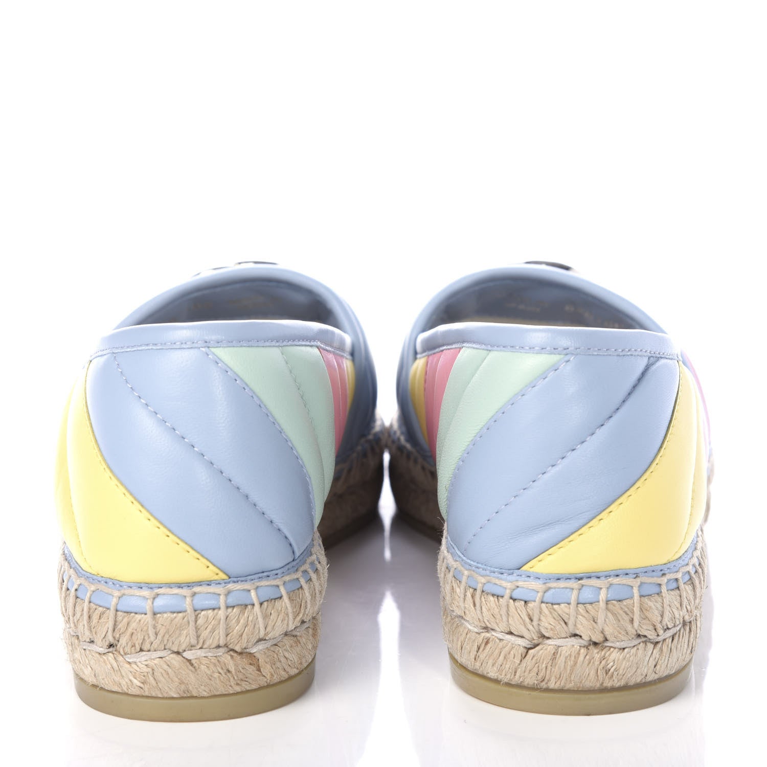 Gucci Nappa Matelasse Diagonal GG Marmont Espadrilles 36 Multicolor Pastel 7 of 11