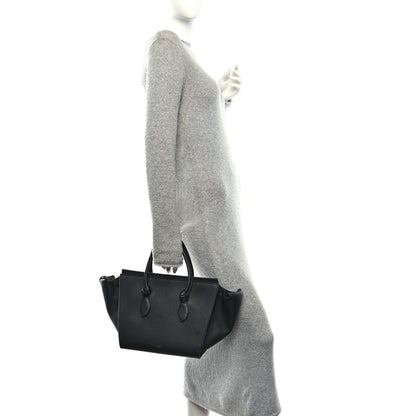 Celine Crisped Calfskin Mini Tie Knot Tote Black 2 of 10