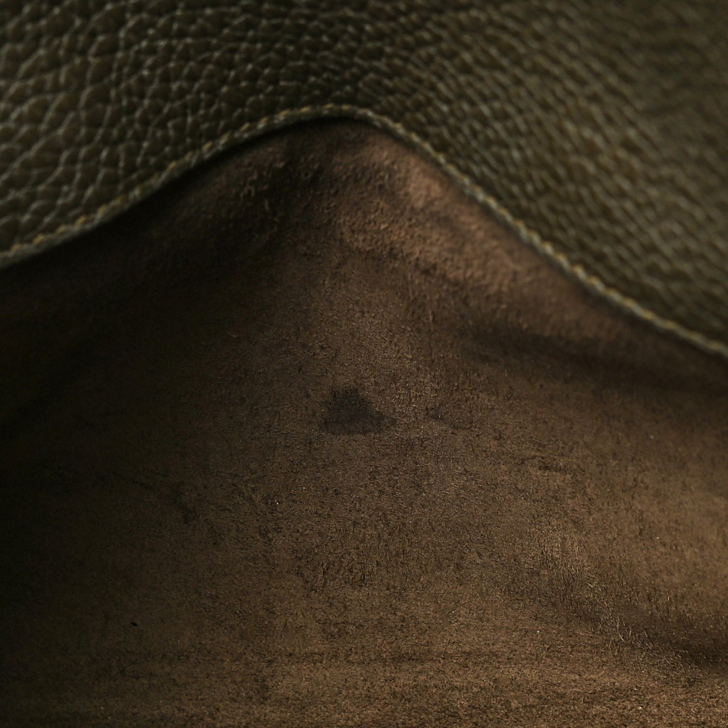 Grained Calfskin Baby Sac De Jour Souple Earth