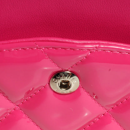 Chanel Patent Jumbo Double Flap Hot Pink 10 of 11