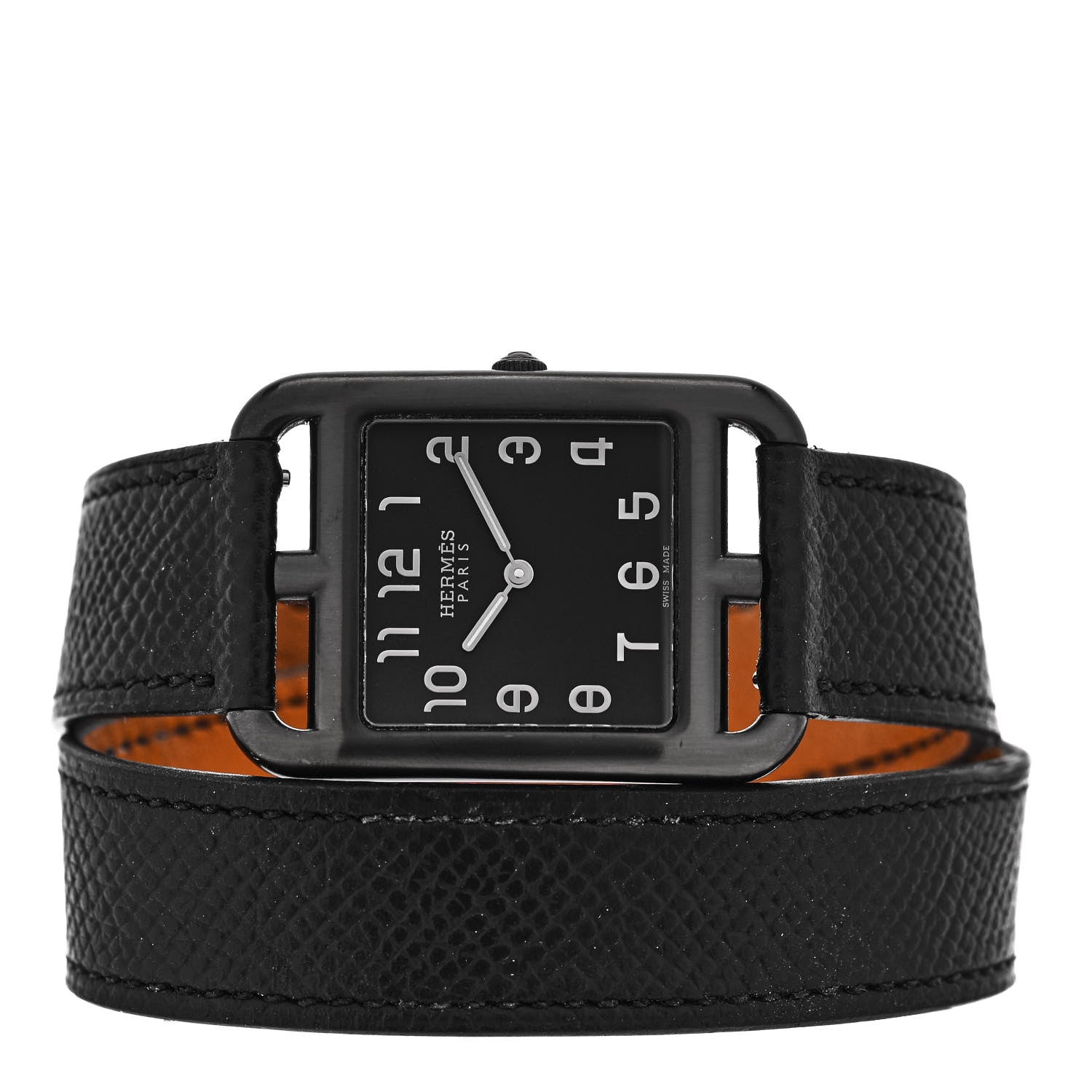 Hermes PVD Stainless Steel Epsom 29mm Cape Cod Double Tour Quartz Watch Noir 2 of 5